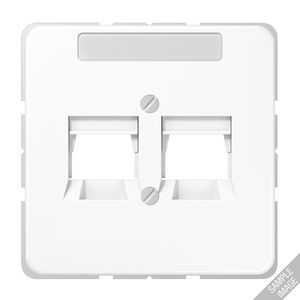 Afdekking modular jack 2-voudig EMT AMP MTRJ tekstv.