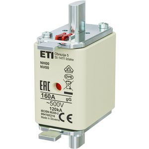 Zekering 500V 160A NH00 gG VVE=3