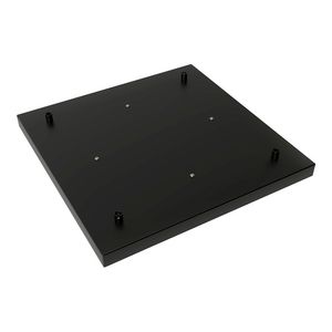 Plafondplaat metaal 40x40cm 4 gaten mat satijn zwart