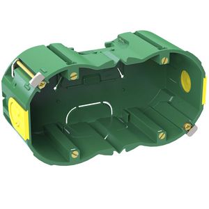 Hollewand inbouwdoos halogeenvrij DUO-UHW50 groen snoerinvoer  Ø6-10mm  VVE=50