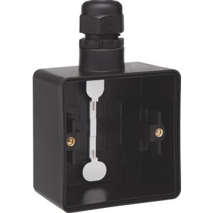 Spuitwaterdichte opbouwdoos Hydro 1 functie zwart met 1x M20 ingang met wartel