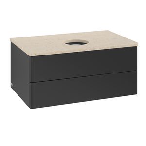 Wastafelonderkast Antao 800x360x500mm Black Matt Lacquer K19013PD