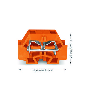 4-draads klem zonder knop +bev.flens oranje 262-336 VVE=50