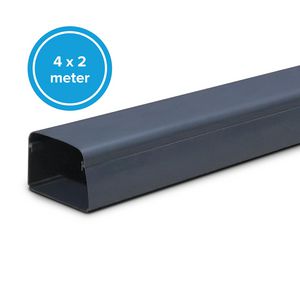 Doos a 8m. Leidingkanaal airco 125x75mm grijs (4x2m.)