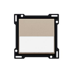 Afwerkingsset tekstveld enkelv. schakelaar/knop champagne