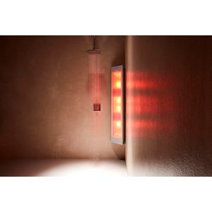 Sunshower SQUARE hoek-opbouw COMBI White 30x145x23cm Infrarood+UV
