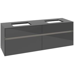 Wastafelonderkast Collaro 1600x548x500mm Glossy Grey C123B0FP