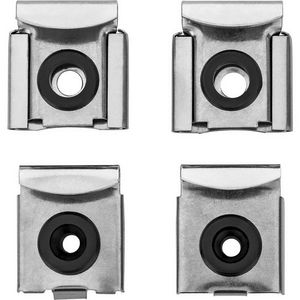 Set a 4st. spiegelklemmen SKL M K vernikkeld incl. plug + schroeven