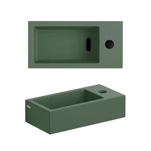 Flush 3 fontein kraangt plug rechts mat pijnboom groen keram