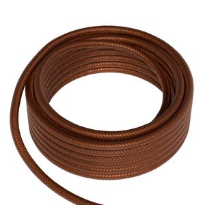Lengte a 1,5m. Textielsnoer 2C 2x0,75mm² metaal bruin