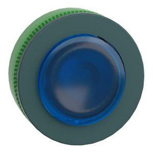 Flush mounted BLUE projecting illum pushbutton head integ.