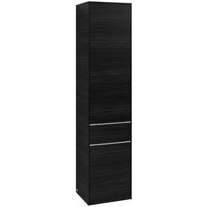 Hoge kast SUBWAY 3.0 400x1710x362mm Black Oak C59100AB greep alu. glans