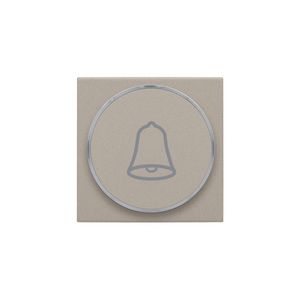 Afwerkingsset met doorschijnende ring met belsymbool voor drukknop 6A claystone textured