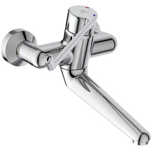 CERAPLUS wandmengkraan 200mm chroom hendel 230mm incl. afsluitbare S-koppeling