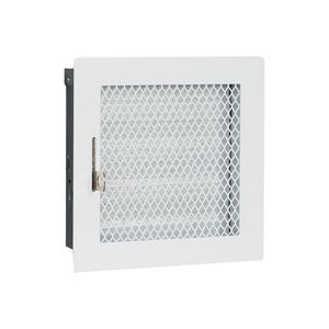 Stalen rooster 150x150mm wit
