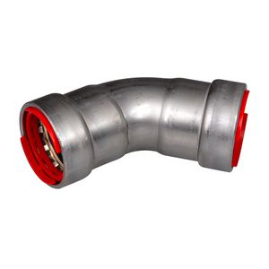 Bochtkoppeling 45° POWERPRESS dikwandig C9413 pers x pers 3/4"