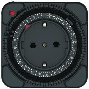 Analoge stekerschakelklok met dagprogramma, Black-edition - 50 years