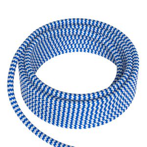 Lengte a 1,5m. Textielsnoer 2C 2x0,75mm² blauw/wit