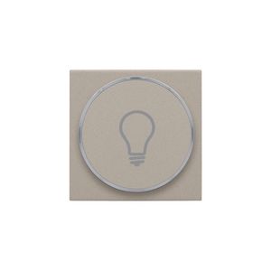 Afwerkingsset met doorschijnende ring met lampsymbool voor drukknop 6A claystone textured