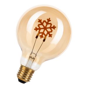 LED-lamp Silhouette Snowflake G95 E27 DIM 2W 90lm 920 goud