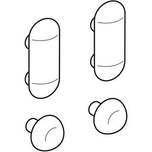 Set compensatiebuffers voor wc-deksel 598048000