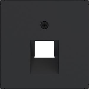 Centraalpl datacontactdoos 1-v schuine uitgang A.x/C.x zwart