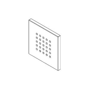 Rozet 120x120x10mm chr