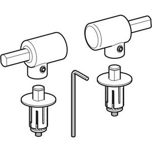 Scharnieren tbv Flow softclose zitting RVS-look