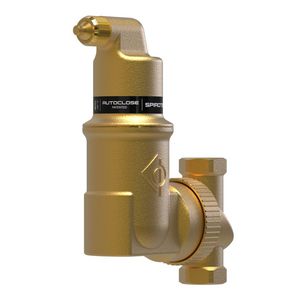 Luchtafscheider messing Spirovent Solar 1"bn.dr. universeel AutoClose hoge temp. 180°C. VVE=8
