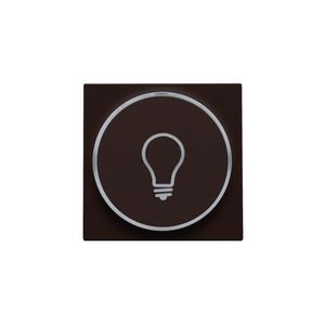 Afwerkingsset doorschijnende ring lampsymbool 6A d.brown c.