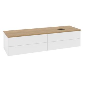 Wastafelonderkast Antao 1600x360x500mm White Matt Lacquer K27051MT