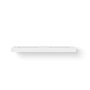 Wastafel Solid Base Shelf Solo 160cm mat wit 2x wasbak 50cm incl. bevestiging