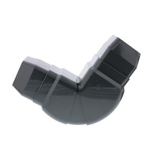 Beweegbare platte bocht 125X75mm (60°-120°) antraciet grijs PVC RAL7016