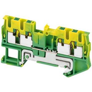 Aardingsklemmenblok 2,5mm² enkel Push-in Groen/gee VVE=50