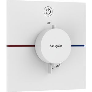 ShowerSelect Comfort E thermostaat afbouwdeel tbv inbouw voor 1 functie mat wit