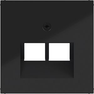 Centraalpl datacontactdoos 2-v schuine uitgang A.x/C.x zwart