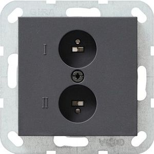 wandcontactdoos stereo-luidspr. System 55 antraciet