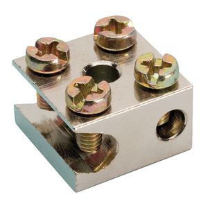 Aardblokje 1x25+1x6mm² schuine zij-inleg vol RVS 316