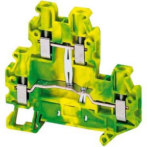 Aardingsklemmenblok 4mm² Enkel niveau Groen/geel VVE=50