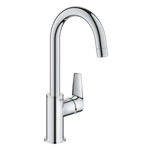 Bauedge L-size wastafelmengkraan hoge uitloop sprong 140mm incl. push-open plug (prof)