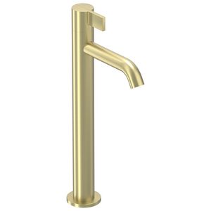 Fonteinkraan PACT staand L-size sprong 115mm highriser geborsteld mat goud