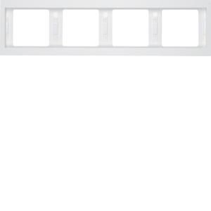 Afdekraam 4-v hor. berker K.1 polar wit glans