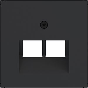 Centraalpl datacontactdoos 2-v schuine uitgang A.x/C.x zwart