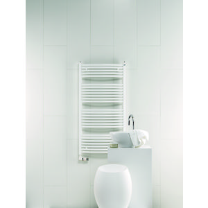 Handdoekradiator Zeno Bow 1200x600mm RAL9016 50mm. aansl.
