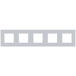 Vijfvoudige afdekplaat hoh 71mm Pure alu grey