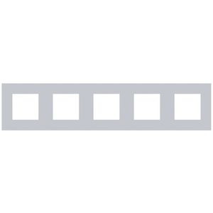 Vijfvoudige afdekplaat hoh 71mm Pure alu grey