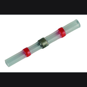 Zak a 100st. Krimpverbinder soldeer 0,5-1,0mm2 transp. rood