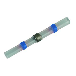 Zak a 100st. Krimpverbinder soldeer 1,5-2,5mm2 transp. blauw