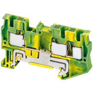 Aardingsklemmenblok 4mm² Enkel niveau Push-in Groen VVE=50