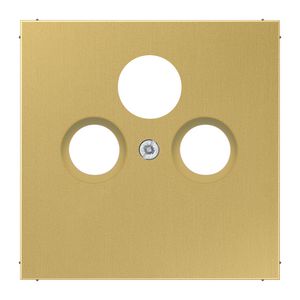 Afdekking SAT-TV 3-gat LS messing klass.